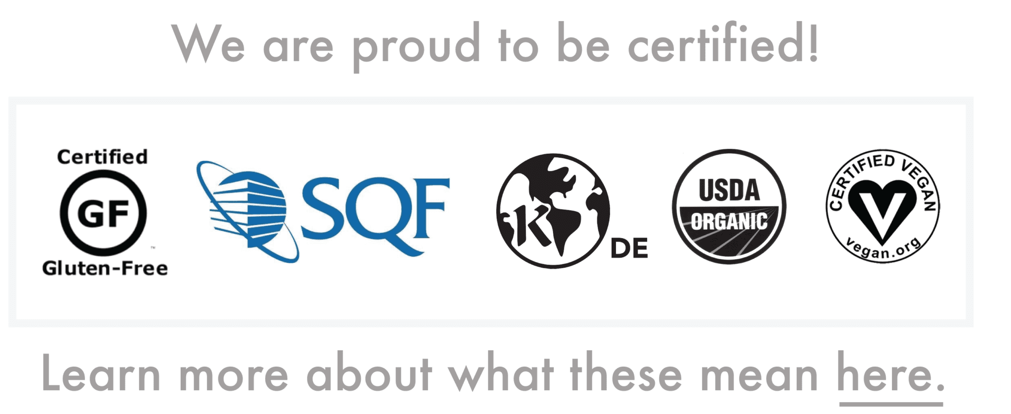Certifications