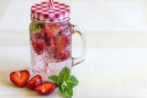 Strawberry, Lime, Water, Infused Water, BumbleBar