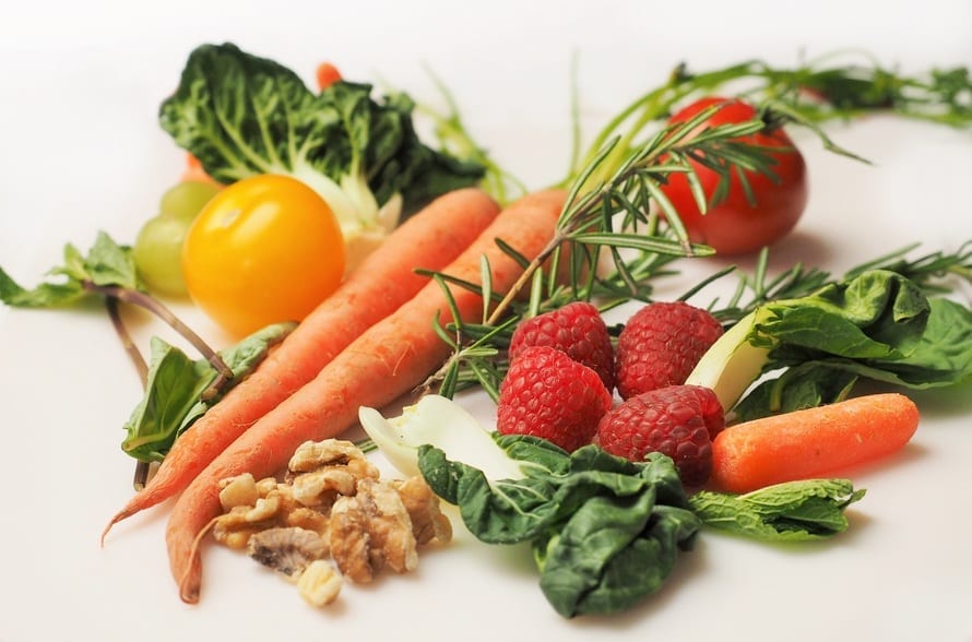 Carrots, kale, Walnuts, Tomatoes, Thyme, BumbleBar, Vegetables