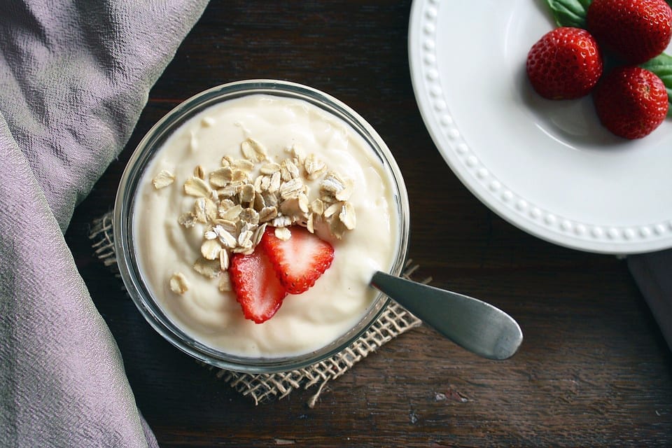 Almond Milk Yogurt, BumbleBar, Strawberries