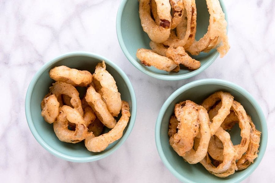 Spicy Beer Battered Onion Rings, Gluten Free Onion Rings, Gluten Free, BumbleBar