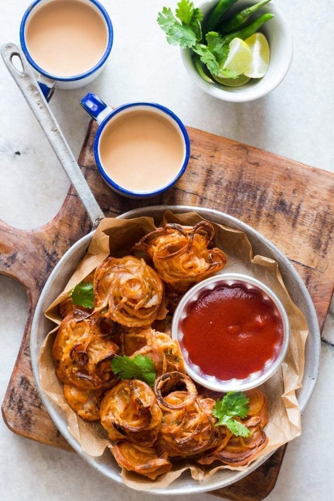 Baked Onion Pakodas, BumbleBar, Onion