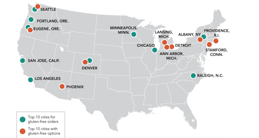 Top Gluten-Free Cities in the USA - BumbleBar