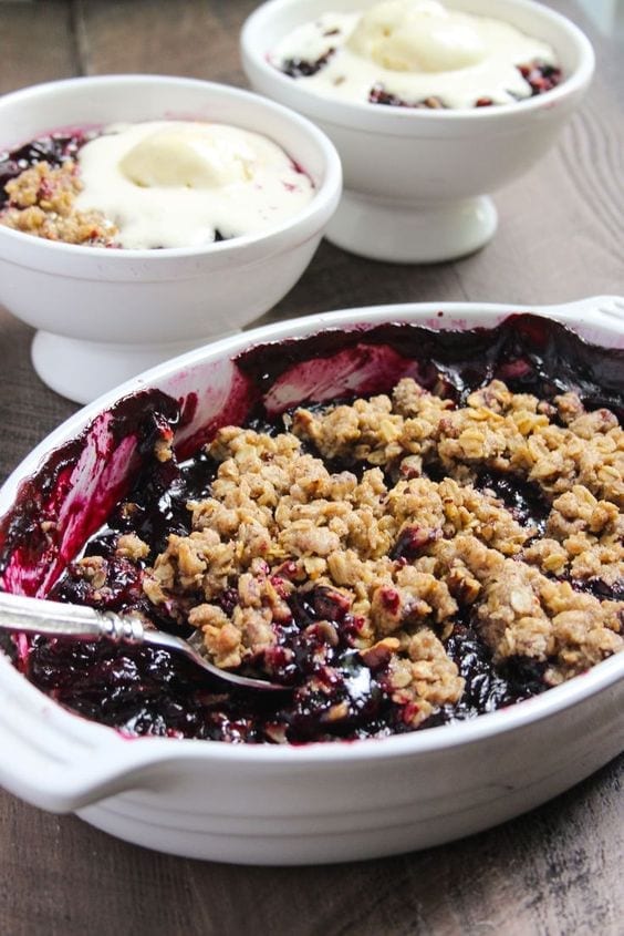 Gluten Free Blueberry Crisp, Blueberry Crisp, BumbleBar