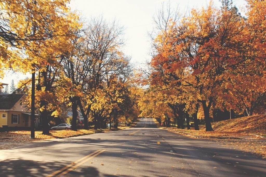 Road in Spokane Washington South Hill