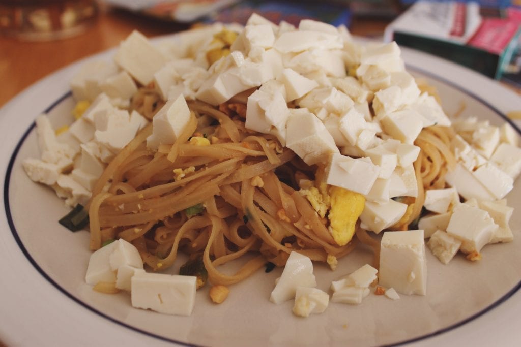 Noodles, asian food, eggs, tofu, meat, vegetarian, pescatarian, BumbleBar, Spokane, Washington