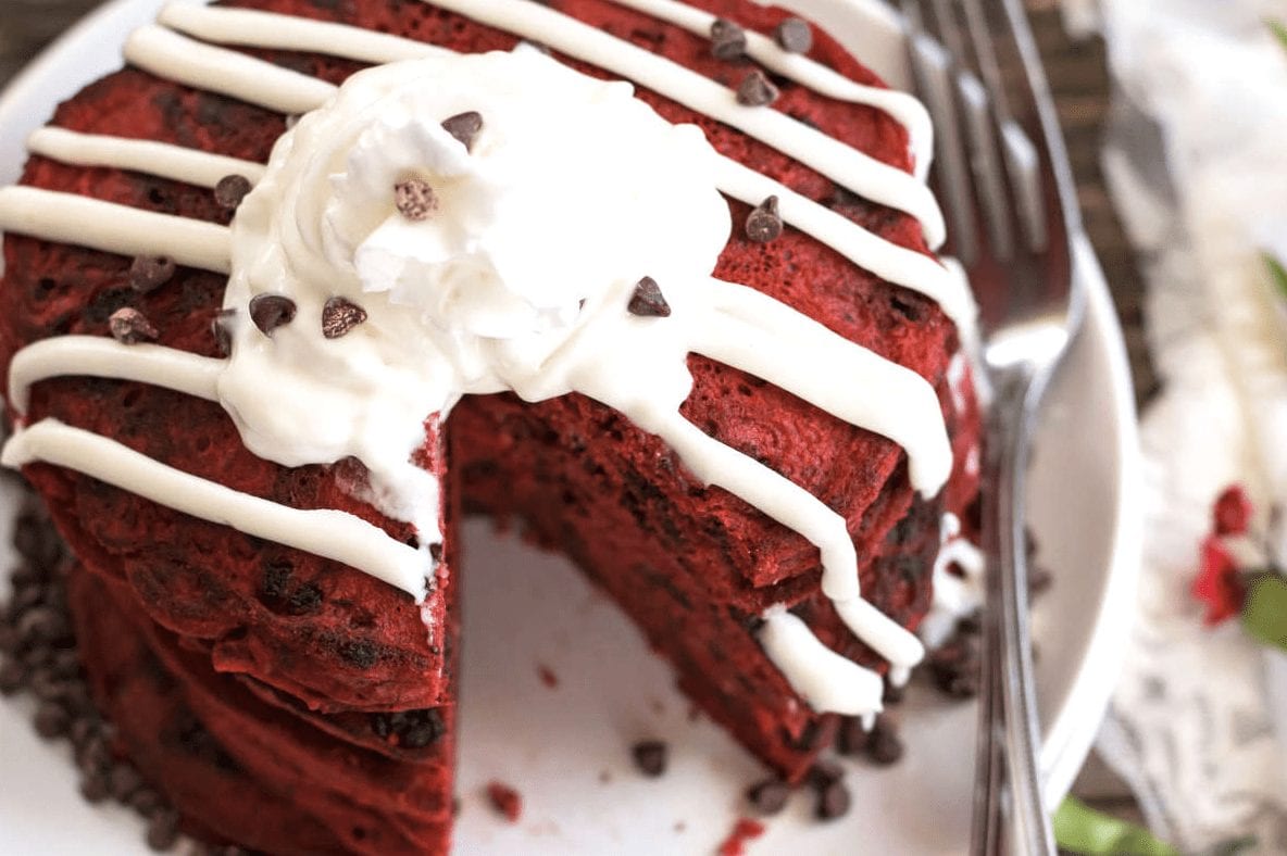 Valentine's Day, Gluten Free, Gluten-Free, Desserts, Red Velvet Pancakes